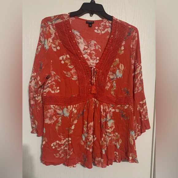 Torrid Floral Babydoll Top Blouse - Picture 2 of 4